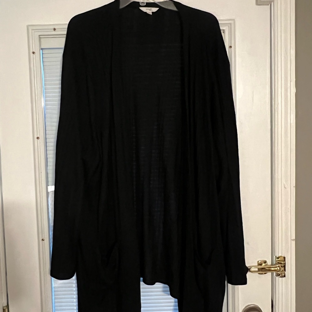 Terra & Sky Black Long Sleeve Cardigan
